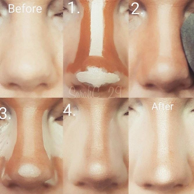 Как уменьшить нос с помощью макияжа