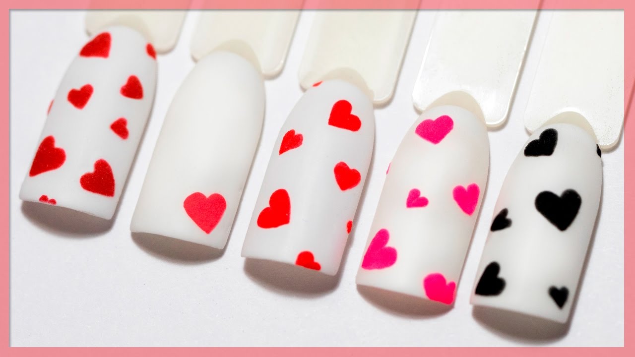 Как нарисовать сердечки на ногтях или делаем маникюр с сердечками – каблучок.ру