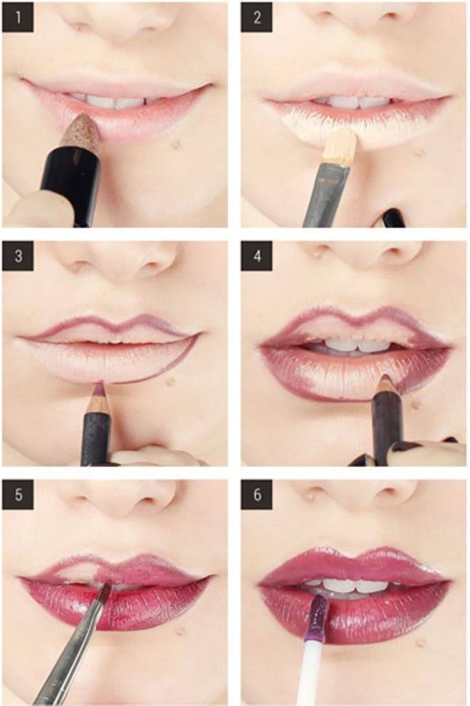 Как красить губы, чтобы они казались больше: поэтапное фото и видео