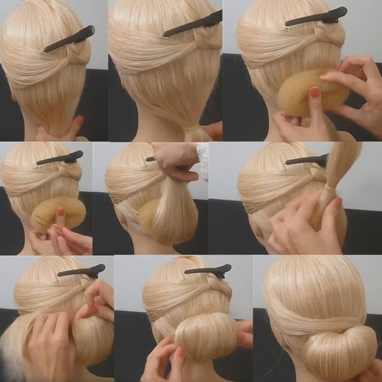 Гулька на голове – как сделать красивую причёску, 20 фото-идей