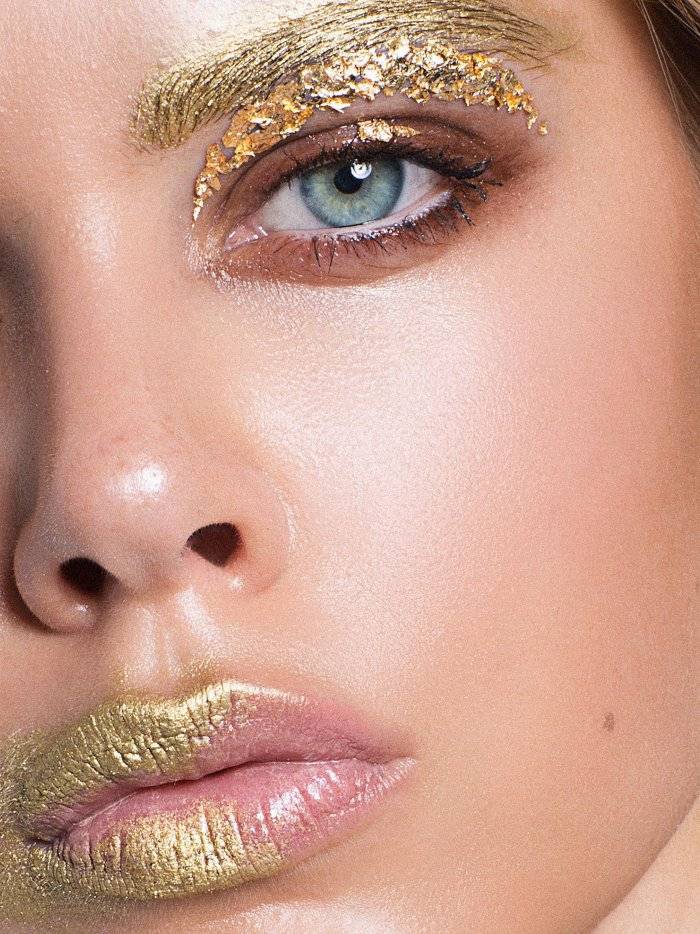 Золотой макияж, добавляем в образ немножко шика