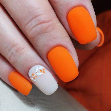 Оранжевый маникюр, опробуем апельсиновый nail art