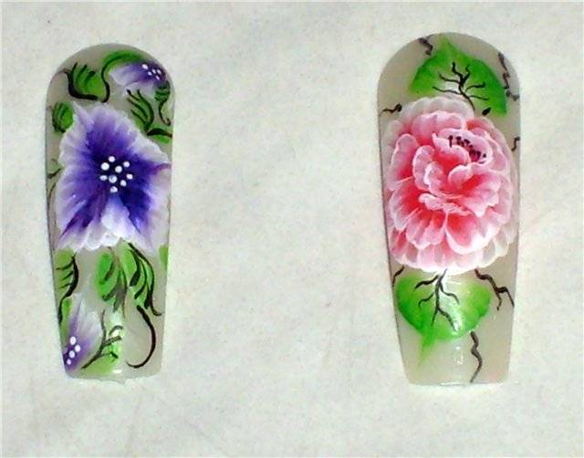 Рисунки на ногтях акриловыми красками на гель-лак: химия красоты
