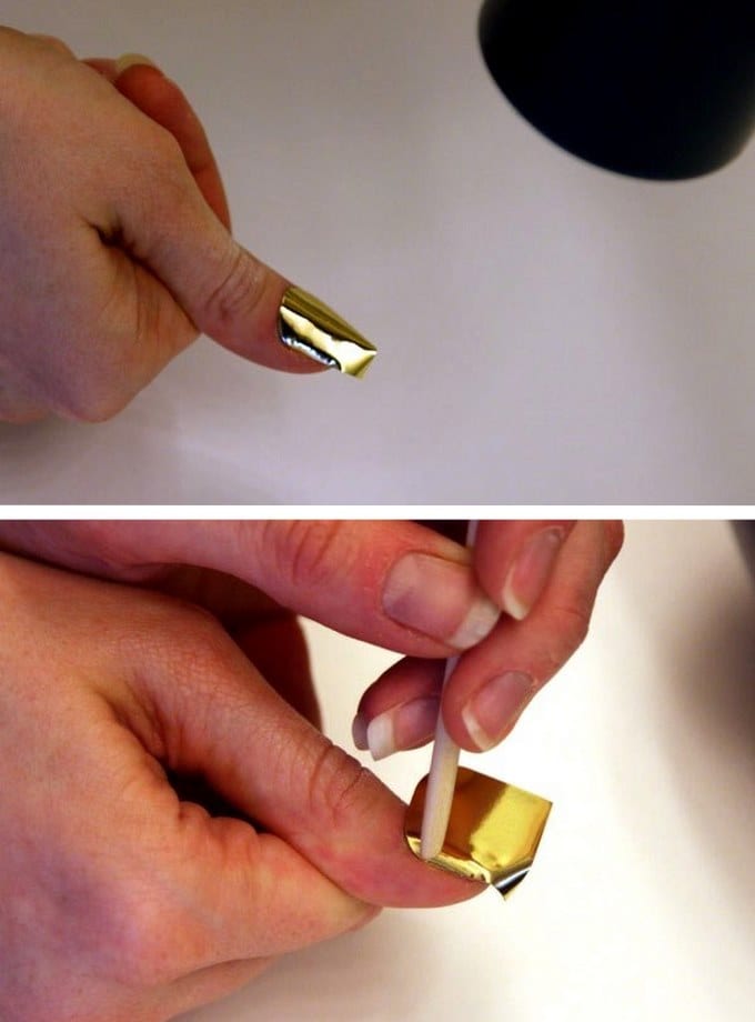 Фольга для ногтей, как использовать для дизайна и правильно клеить