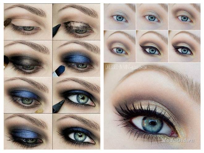 Макияж для голубых глаз: уроки, фото и видео советы