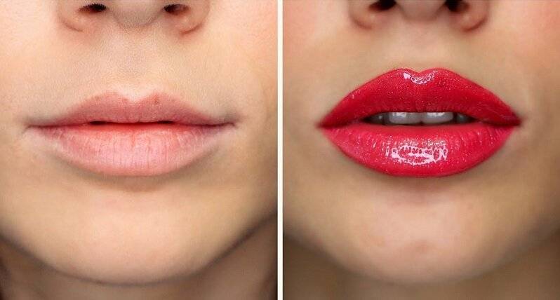 Красные губы без помады: как сделать яркие дома или в салоне