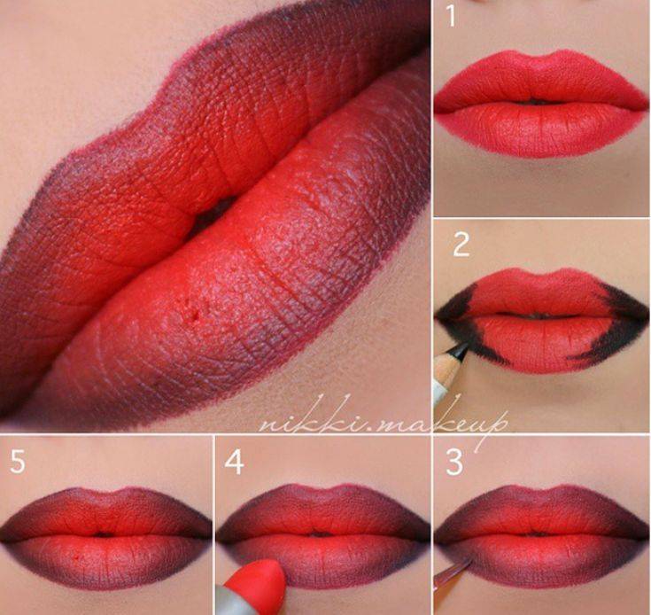 Красная помада на тонких губах: хитрости и тонкости её использования