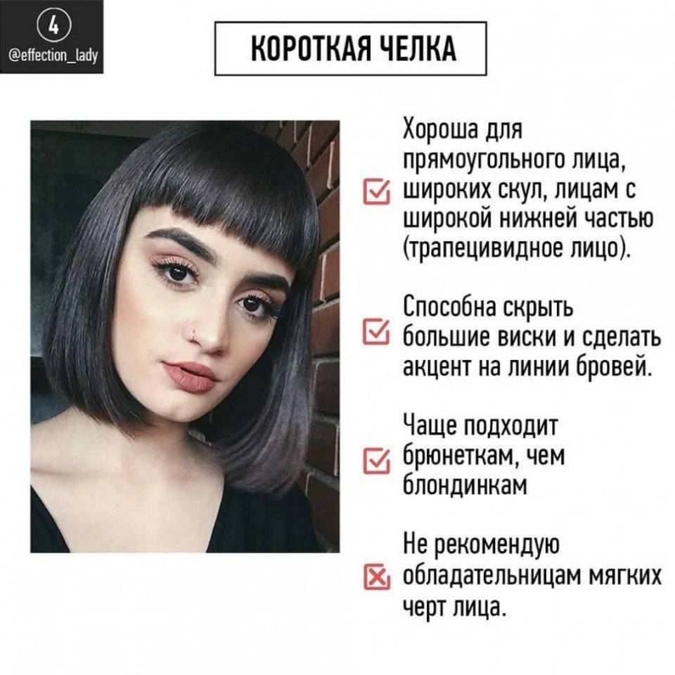 Кому идет короткая, косая и длинная челка