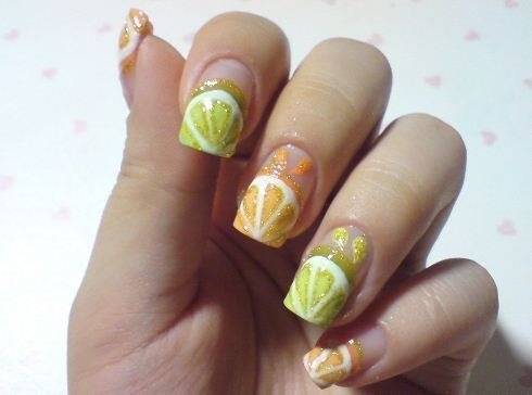 «апельсинчики-лимончики» красивые рисунки фруктов на ногтях