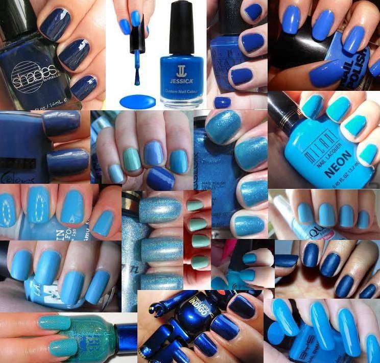 Синий маникюр 2021: модный дизайн ногтей, фото-новинки