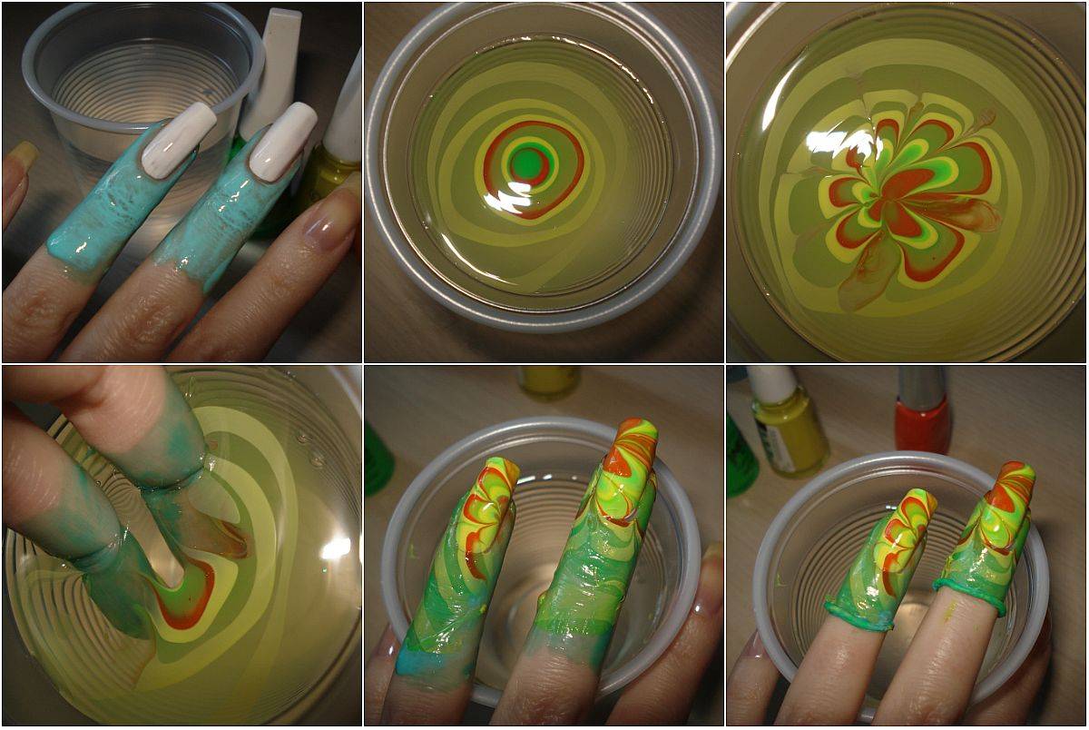 Водный маникюр (water marble manicure). как сделать красивый водный маникюр в домашних условиях?