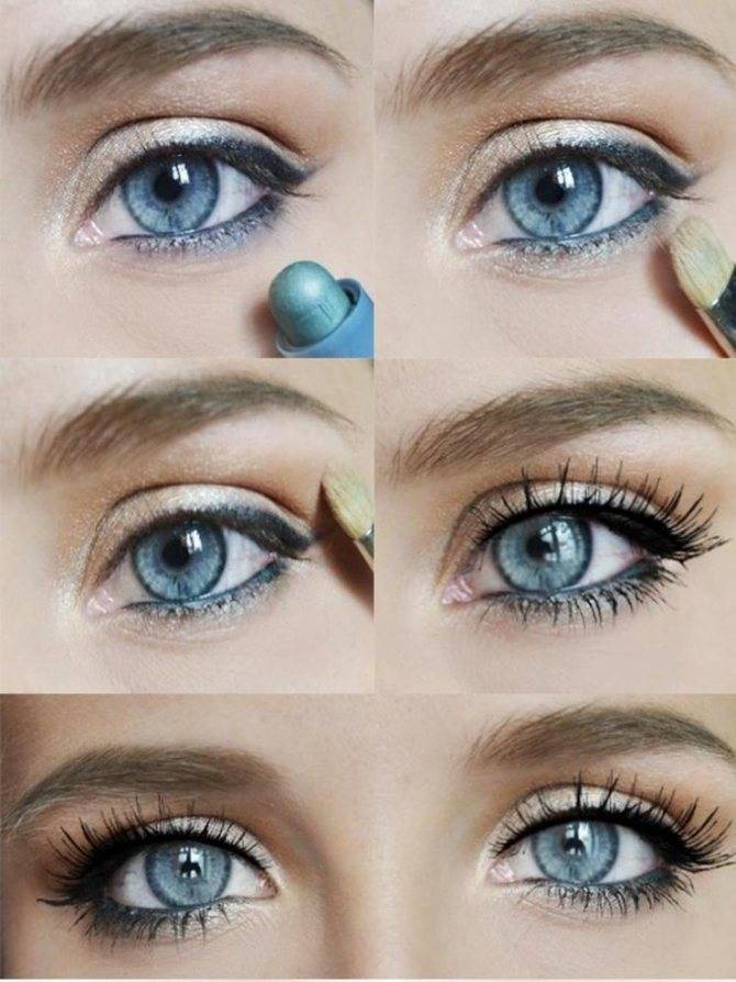 Макияж для синих глаз (50 фото)