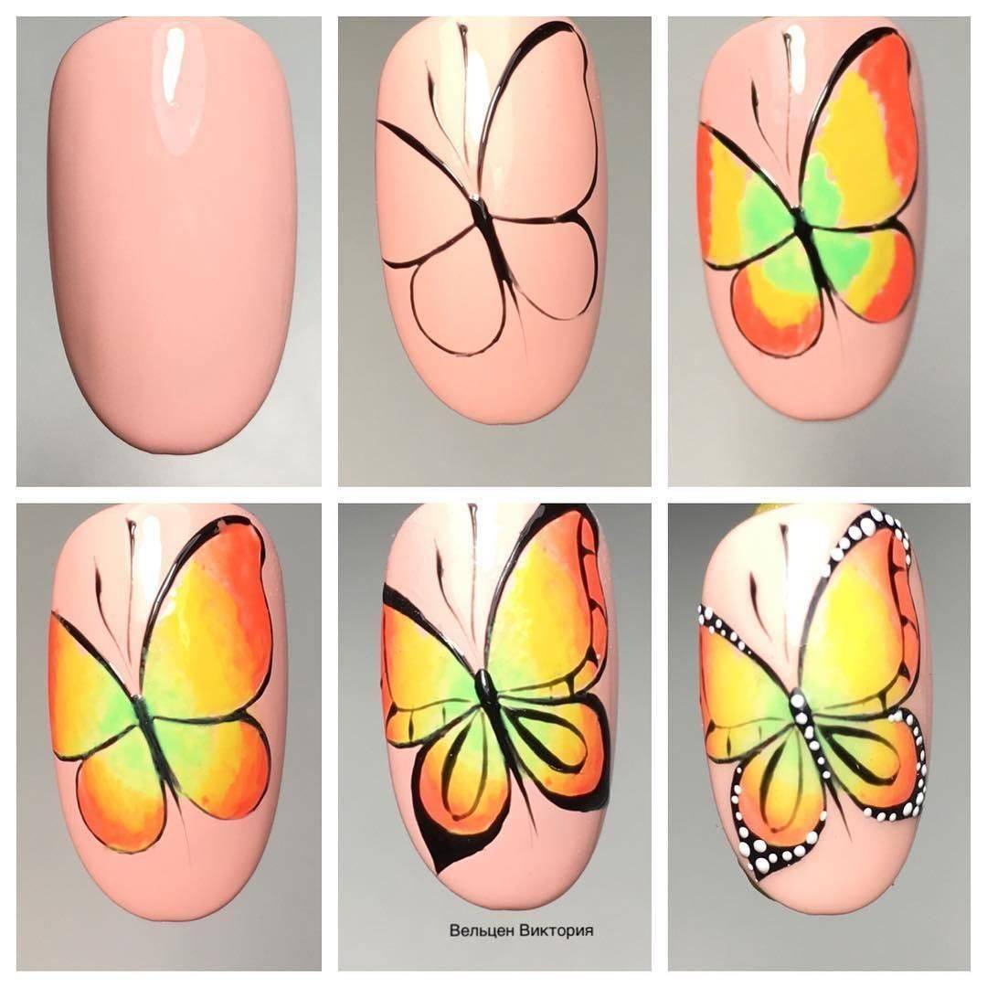 Бабочки на ногтях: 100+ фото идей, тенденции и новинки дизайна