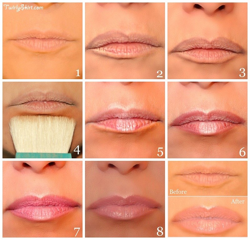 Как правильно красить губы различных форм: советы + видео