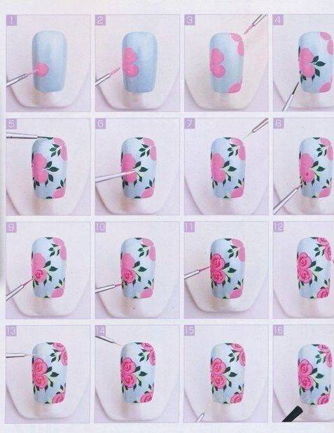 Простые рисунки на ногтях для начинающих пошагово (40 фото)