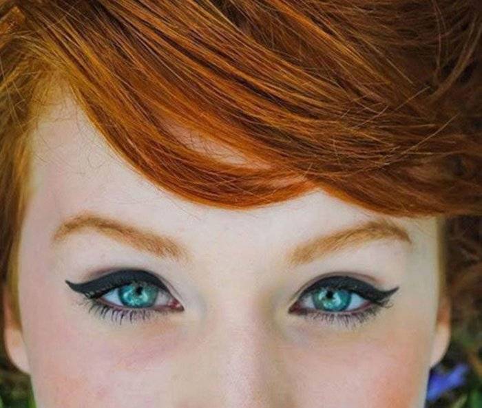 Макияж для рыжих волос и карих глаз. макияж глаз