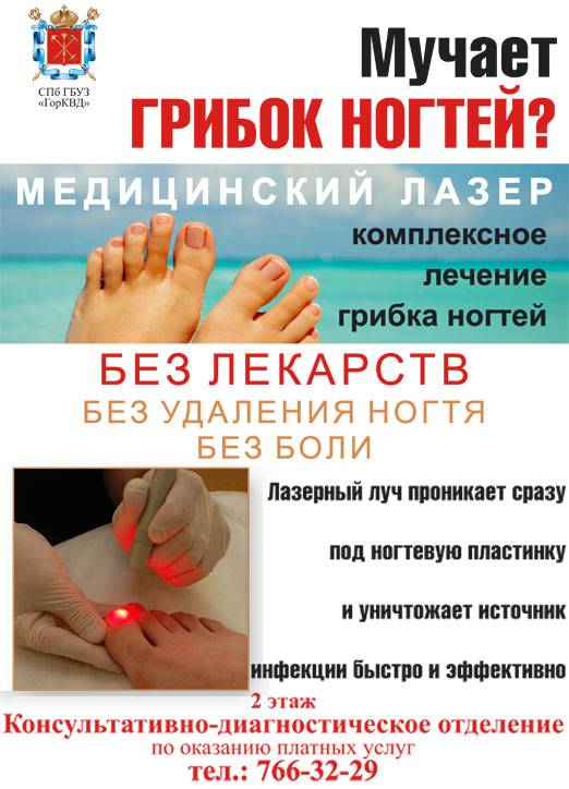 Лазер против грибковой инфекции ногтей