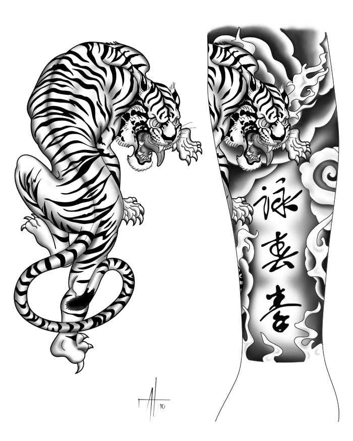 Японский рукав тату эскизы