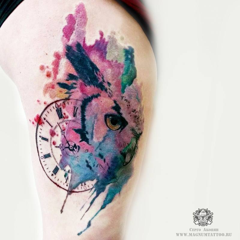 Что такое акварельная татуировка :: syl.ru