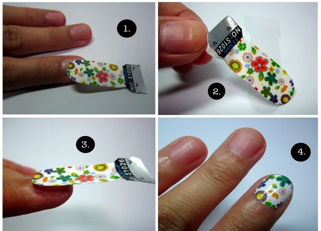 Как клеить наклейки на ногти или гель-лак правильно
