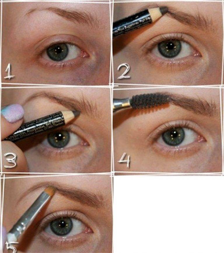 Как правильно красить брови карандашом с пошаговой инструкцией и фото