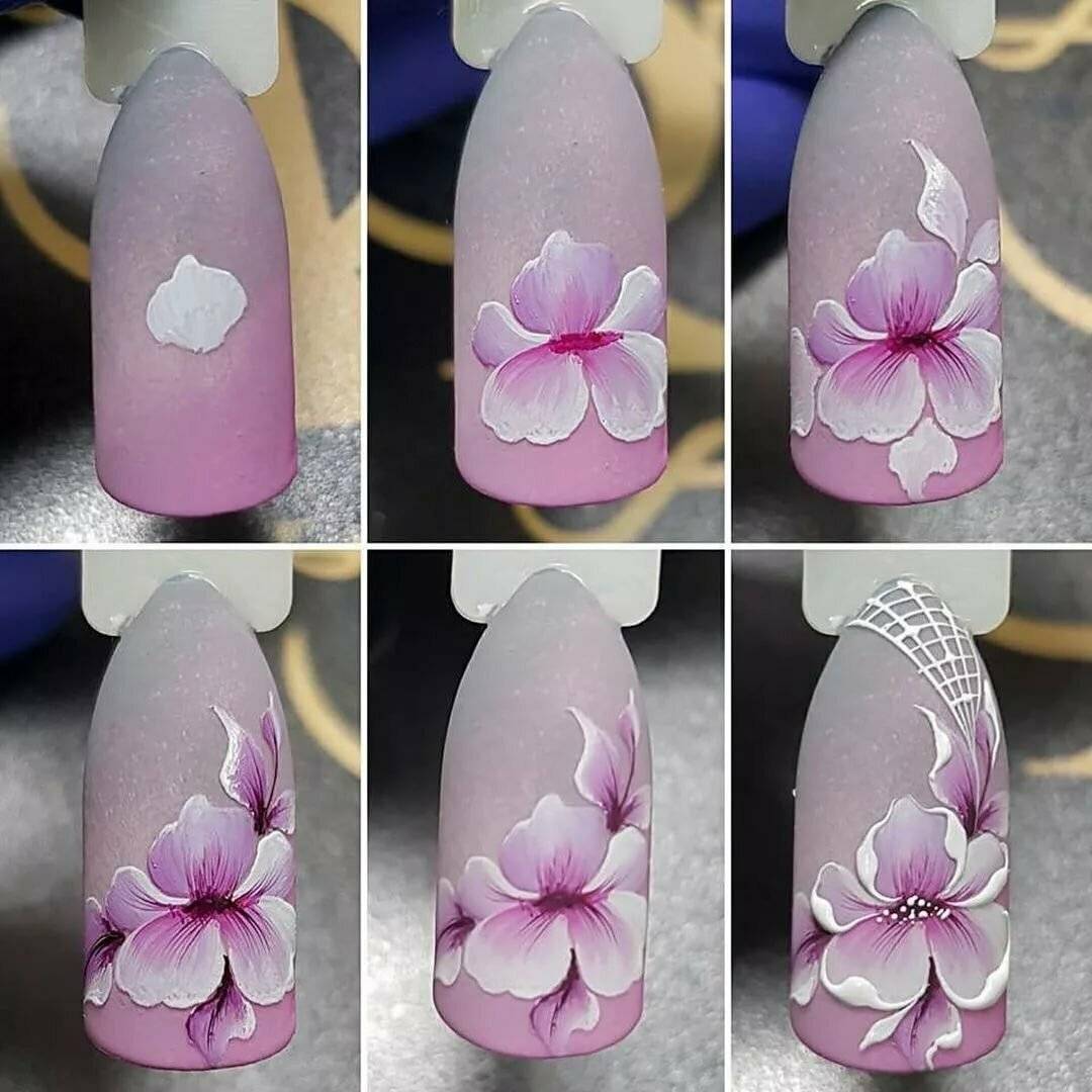 Орхидеи на ногтях фото. маникюр с орхидеями картинки и фотографии