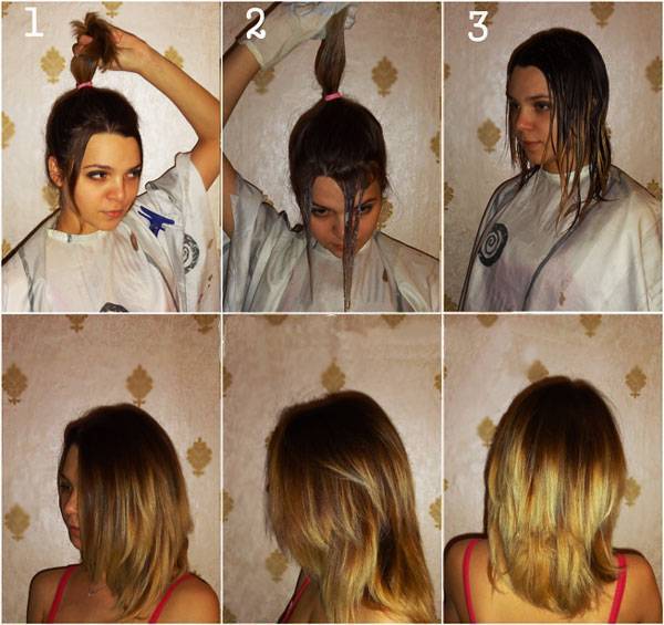 Окрашивание волос омбре в домашних условиях с фото и видео