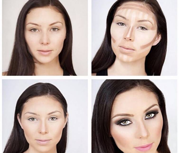 Как с помощью макияжа сделать лицо “стройнее”