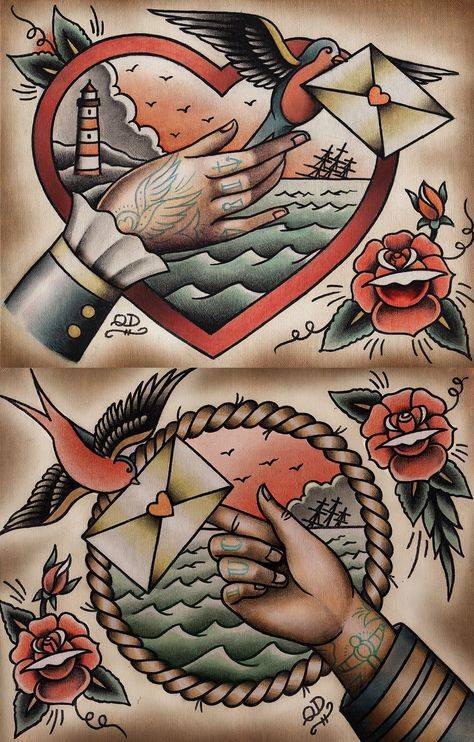 Особенности стиля олд скул в татуировках