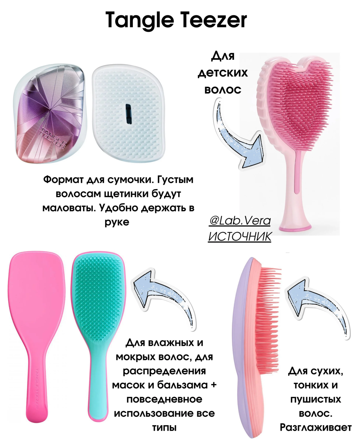 Какие бывают расчески для волос