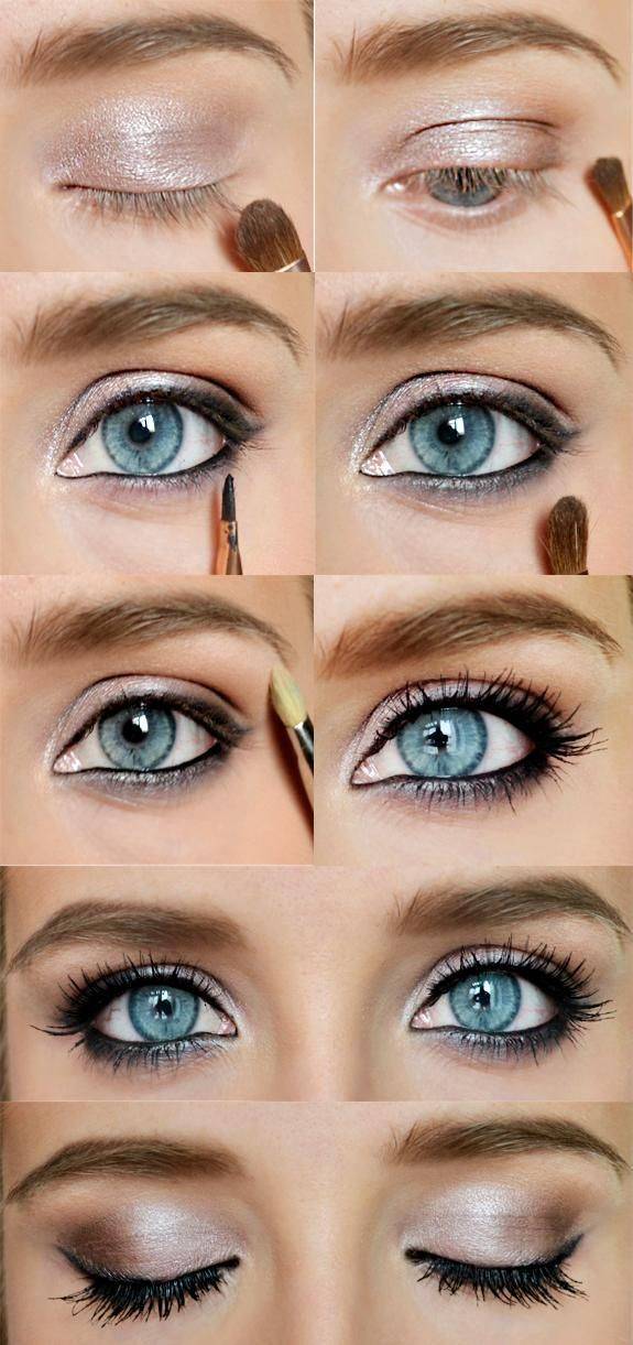Как сделать макияж для голубых глаз и русых волос