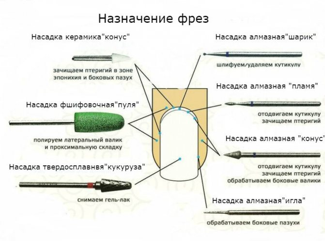 Фрезы для маникюра: какие для чего предназначены, виды и описание - janet.ru