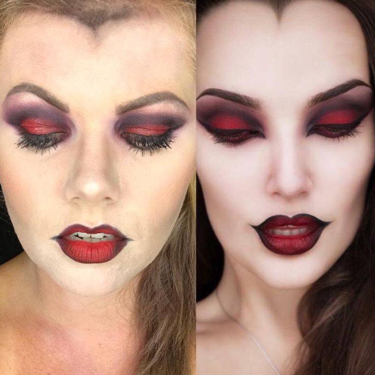 Макияж вампирши на хэллоуин