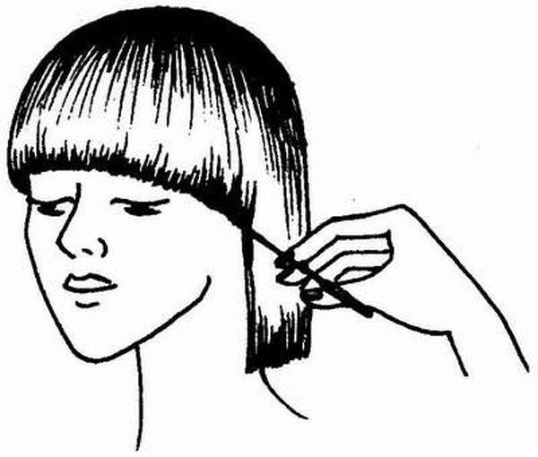 Как подстричь челку от уха до уха