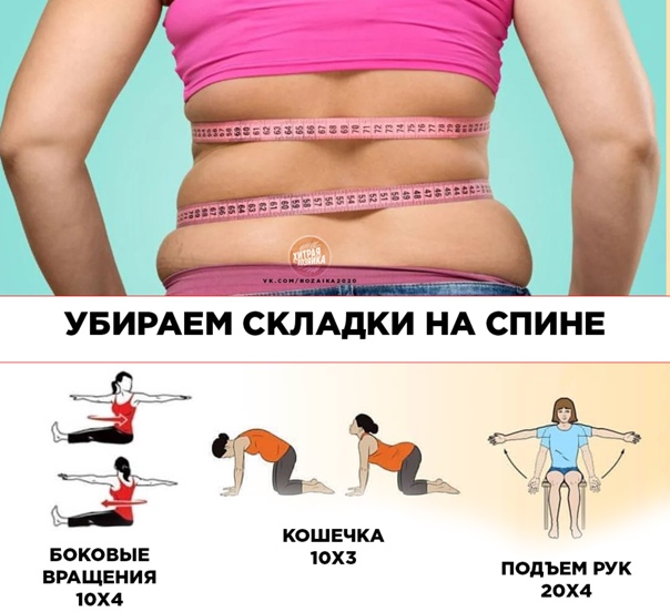 Как убрать складки на спине в короткие сроки: упражнения дома, фото
