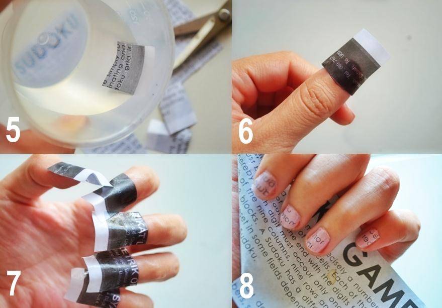 Как сделать газетный маникюр в домашних условиях - сайт о ногтях