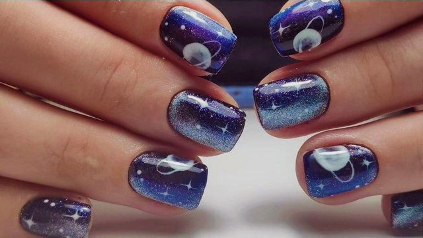 Звездное небо на ногтях: новый тренд, который никого не оставит равнодушным! (43+ фото)