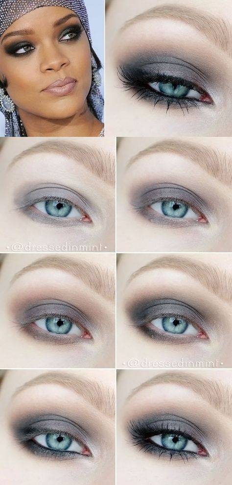 Пошаговое руководство по макияжу для серых глаз с фото