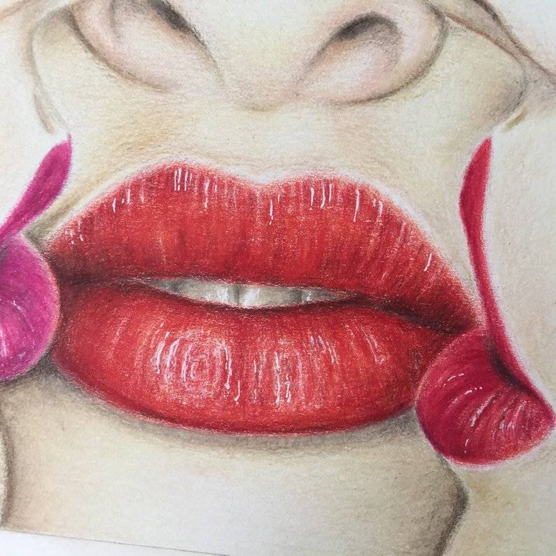 Как правильно рисовать губы