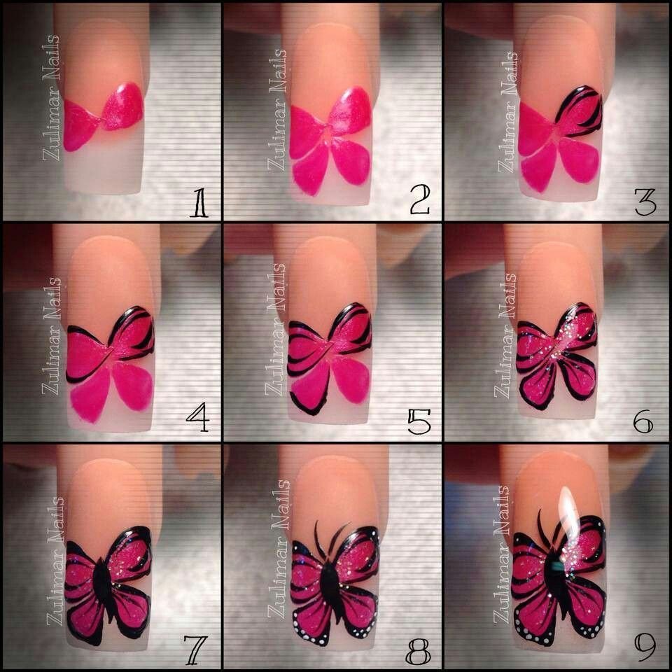 Маникюр с бабочками - фото новинки дизайна длинных и коротких ногтей