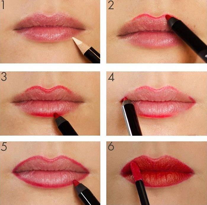 Как правильно красить губы карандашом: подвести и накрасить красиво