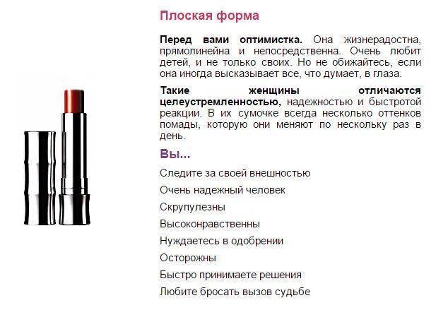 Определение характера женщины по срезу, форме и цвету губной помады | make-up!
