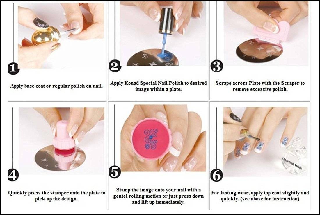 Как сделать стемпинг для ногтей в домашних условиях пошагово