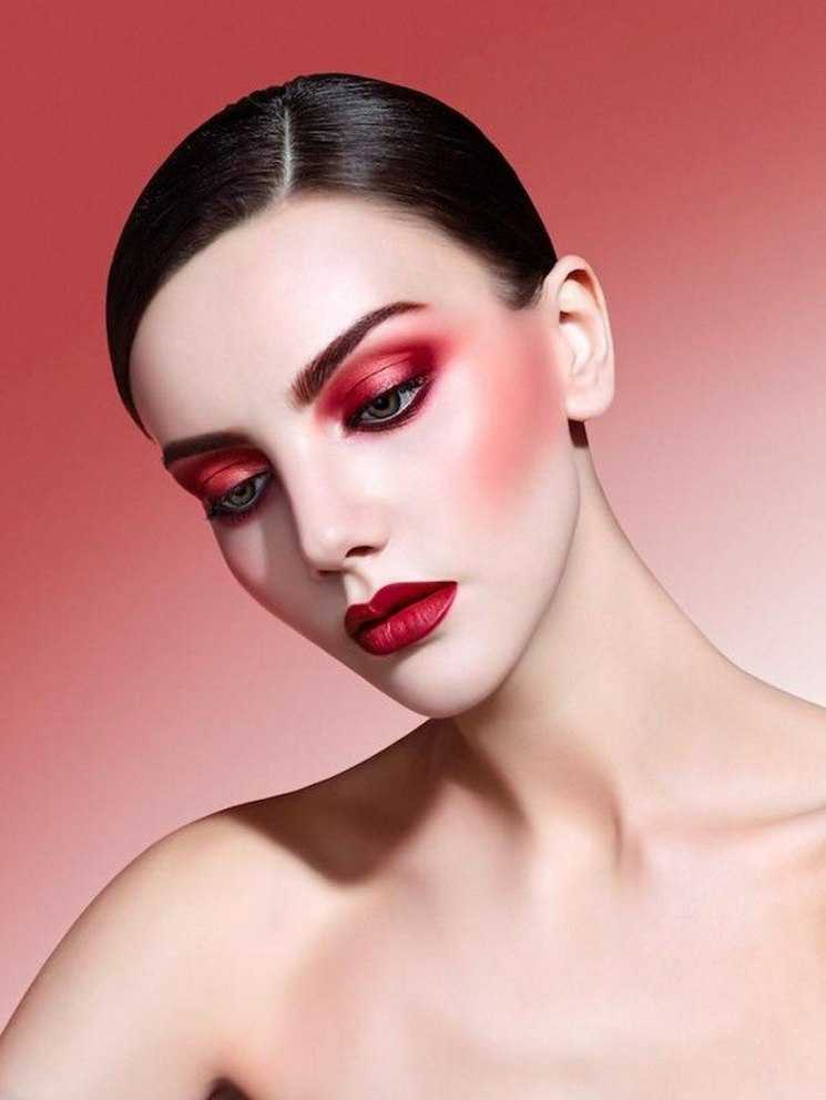 Красный макияж: 105 фото и видео советы как правильно использовать красный в макияже
