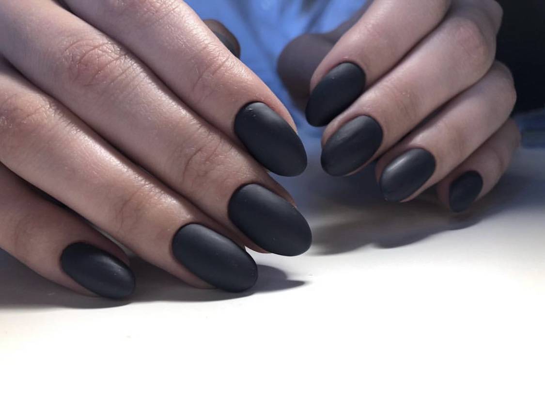 Черные матовые ногти: топ идеи дизайна с фото | quclub.ru