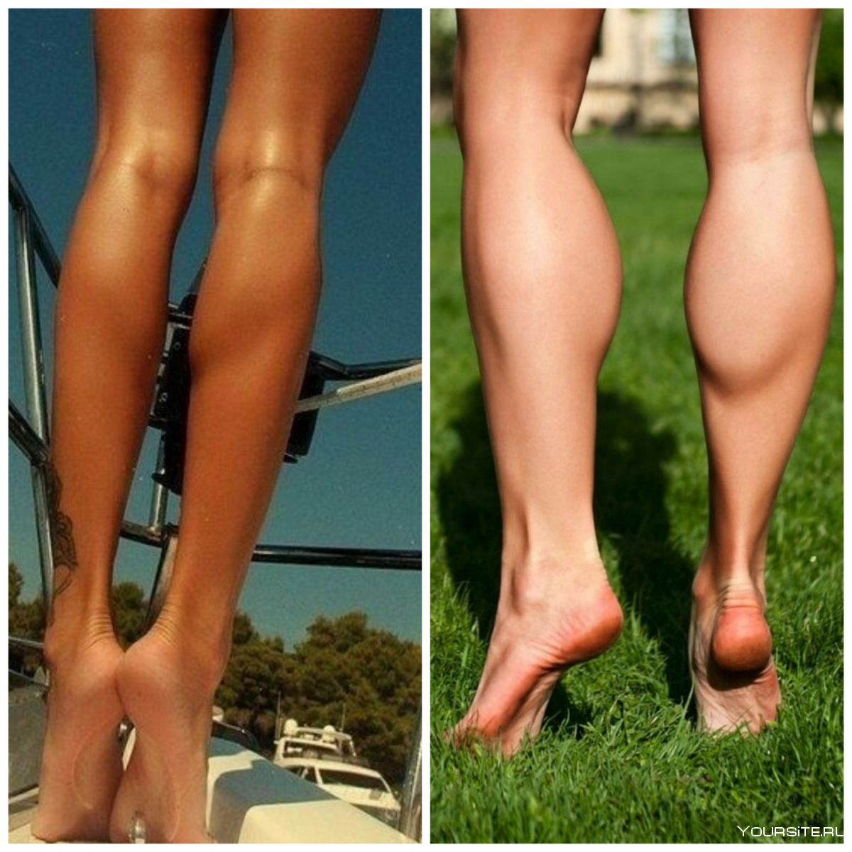 Calves Джули Уайт. Тонкие икры ног. Стройные и ровные ноги. Женские икры.