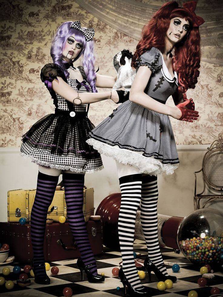 Грим на хэллоуин для девушки в домашних условиях: фото пошагово