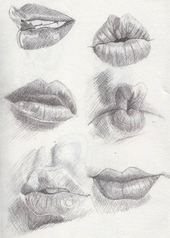 Как нарисовать губы: поэтапные инструкции, как нарисовать легко, быстро и правильно + схемы и советы от художников