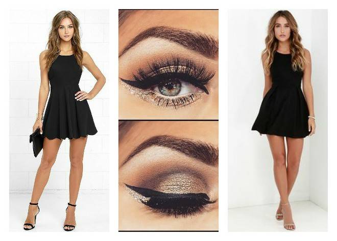 Какой макияж лучше сделать под черное платье?