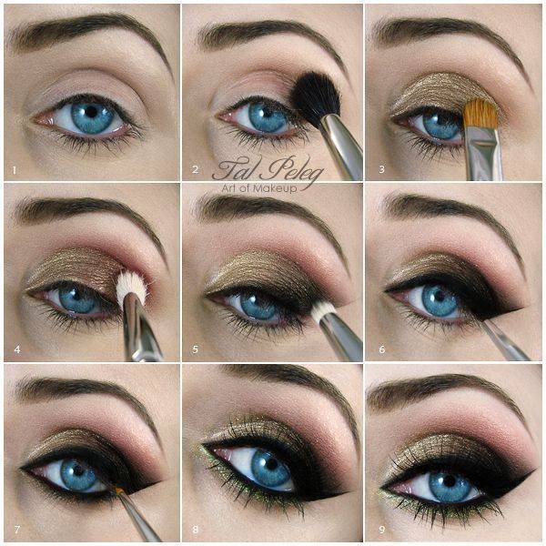 Летний макияж серых глаз.  пошаговая инструкция с фото